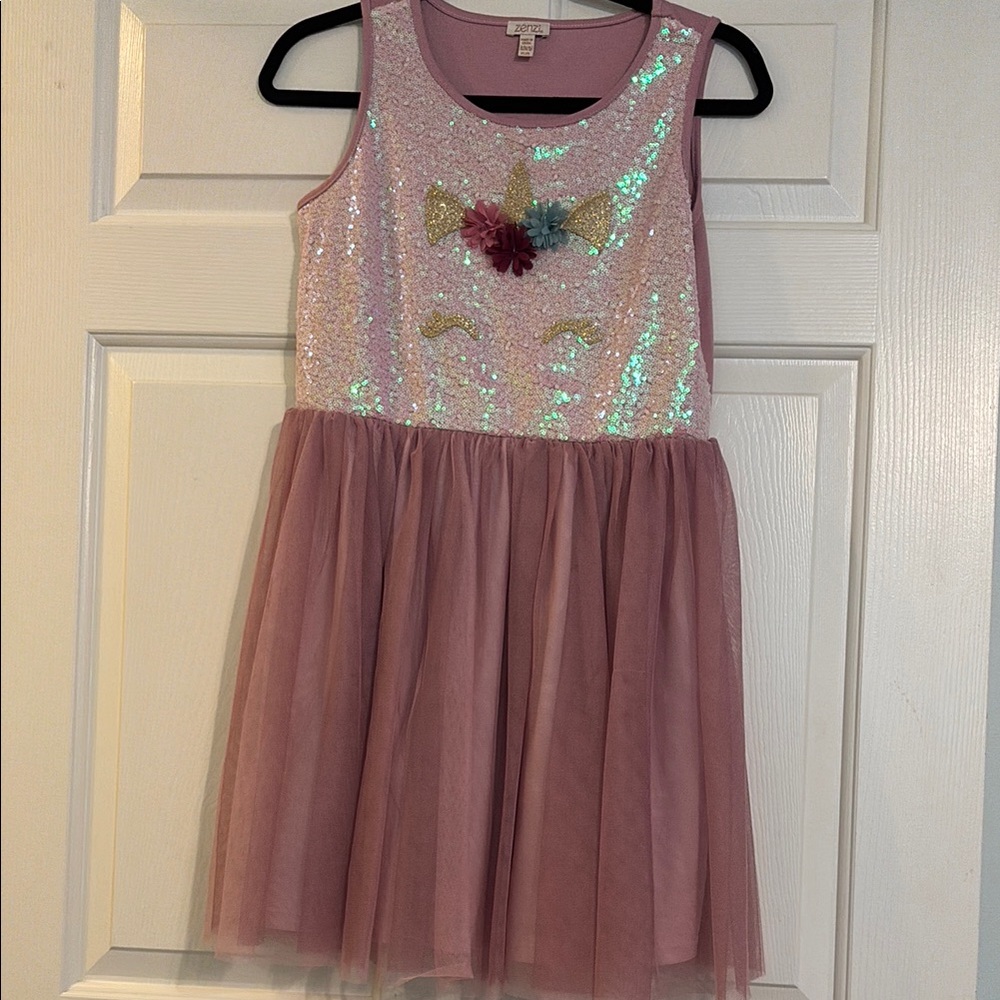 Sparkling Pink Sequin Kids Formal Dress
